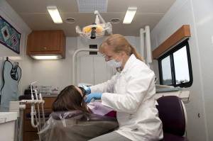 Contributed photo                                Fish for Teeth sponsors a mobile dental van for services on San Juan Island.