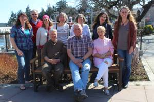 Staff photo/Heather Spaulding. Cold weather shelter volunteers at debriefing lunch.