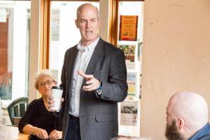 Larsen hosts community coffee