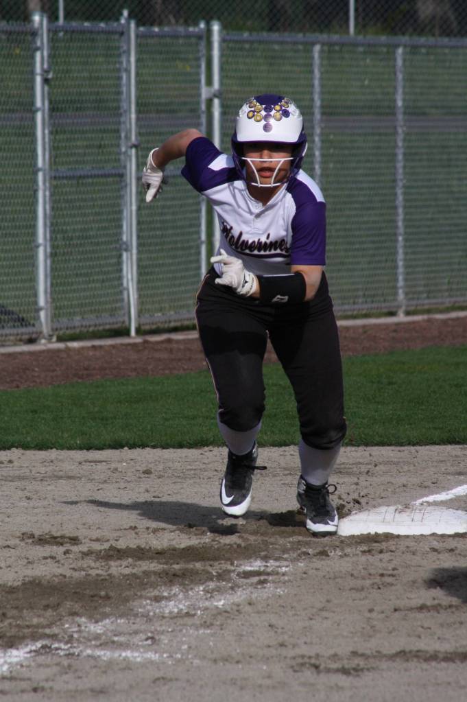 Staff photo/Heather Spaulding. Bristol Halvorson on the run.