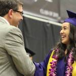 Friday Harbor Graduates throw their caps
