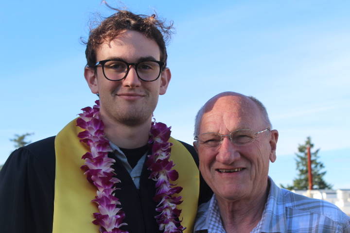 Friday Harbor Graduates throw their caps