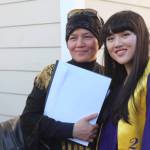 Friday Harbor Graduates throw their caps