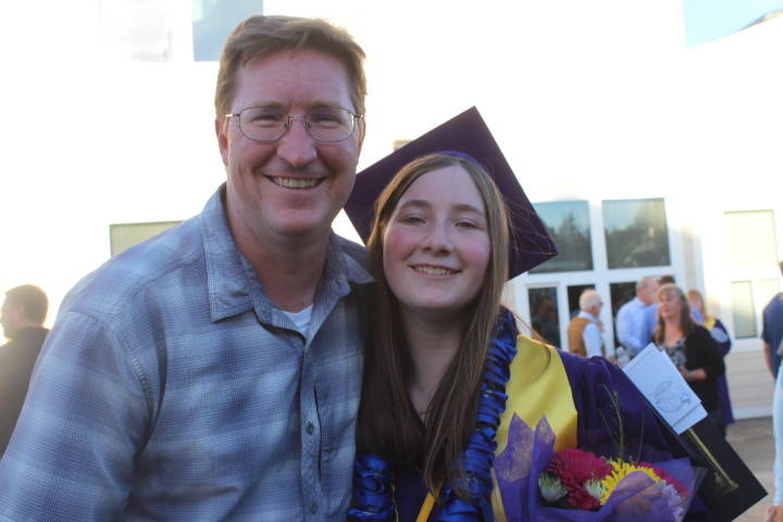 Friday Harbor Graduates throw their caps
