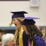 Friday Harbor Graduates throw their caps