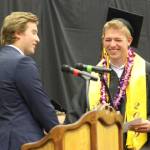 Friday Harbor Graduates throw their caps