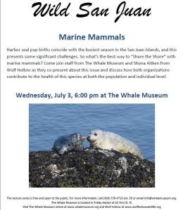Marine mammals lecture at Whale Museum