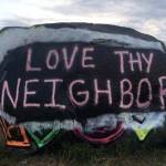 The rock, located on West Valley Road, was quickly painted over following the discovery of anti-Amaro graffiti on July 31. <em>(Contributed</em><em> photo)</em>