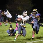 # 42 Mateo Blackmon closes in for a tackle on the Falcons Quarterback. John Stimpson/Contributed photo.