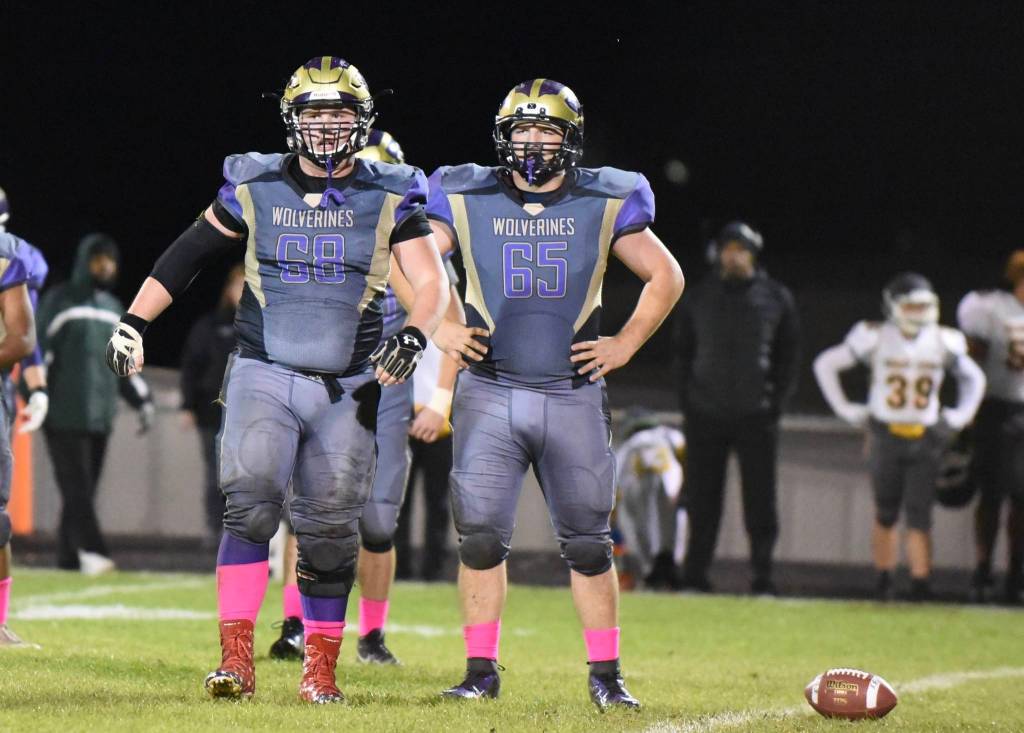 The Legion Of Boom play both on the defensive and offensive line, #68 Weston Swirtz and #65 Ty Vague. John Stimpson/Contributed photo.