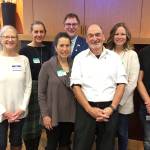 Left to right: Jim and Sue Corenman, Sports Car Club; Jennifer Armstrong, Joyce L Sobel Family Resource Center; Mariluz Villa, Hospice of San Juan; District Governor Brad Whittaker; Rotary President Tom Sibert; and Theresa Tilton and Brian Moore, Family Umbrella Group. (Contributed photo)