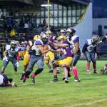 Kaden Ritchie, No. 32, blasts his way upfield for a great yardage gain. (John Stimpson/Contributed photo)