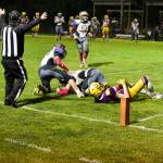Kyson Jackson, No. 22, defeats a Lion touchdown by intercepting the pass on the two-yard line. (John Stimpson/Contributed photo)