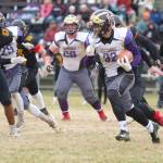 #32 Kaden Ritchie runs toward the goal line. (John Stimpson/Contributed photo.)