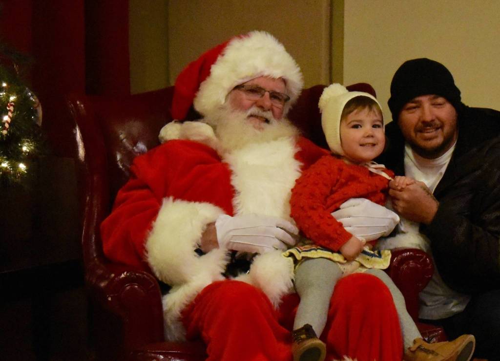 Tate Thomson/staff photo                                Winter Fest kicked off in Friday Harbor with tree lighting, a visit from Santa and Christmas crafts on Saturday, Nov. 30.