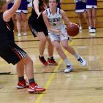 Wolverine Rachel Starr drives the baseline for a two-point score. (John Stimpson/contributed photo)