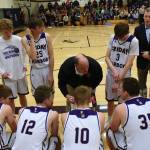 Head Coach Rod Turnbull talks strategy to his players. (John Stimpson/contributed photo)
