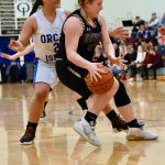 Ella Mason drives toward the hoop. (Contributed photo. John Stimpson.)