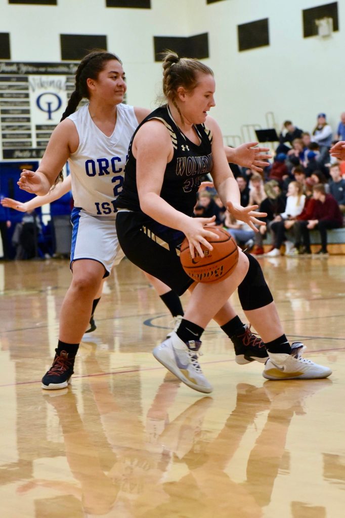 Ella Mason drives toward the hoop. (Contributed photo. John Stimpson.)