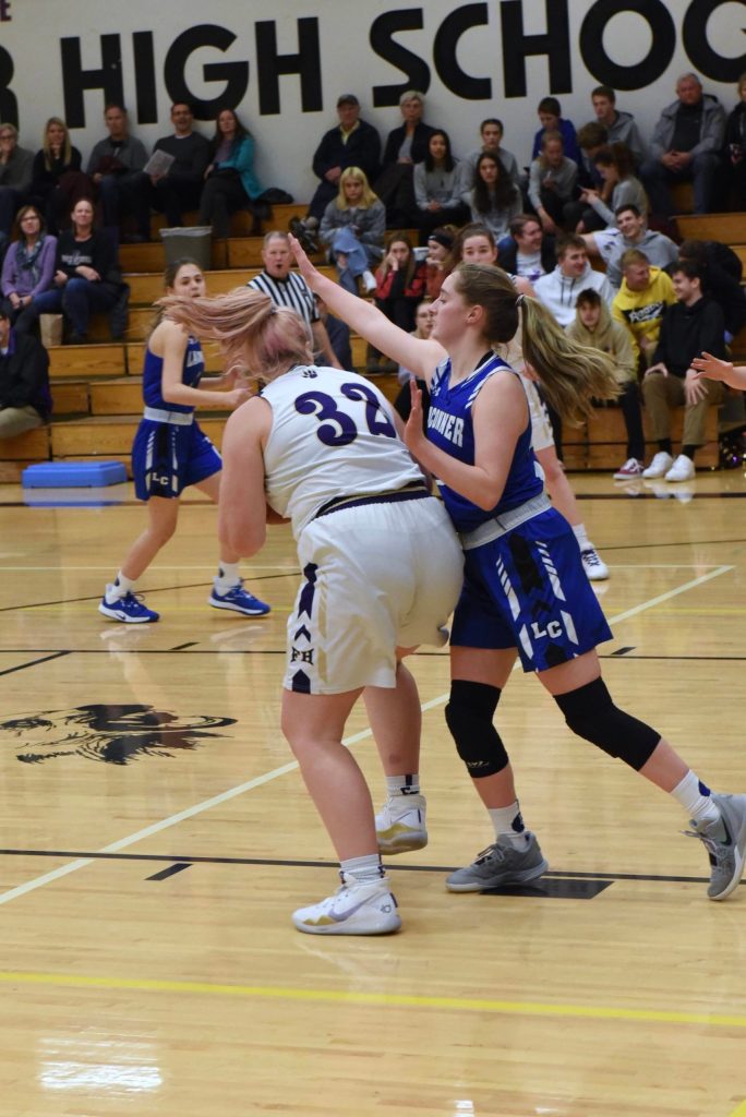 Stella Parsons drives into shot territory. (John Stimpson/contributed photo)