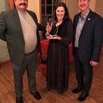 Deputy Fire Chief Noel Monin, Kathleen Salinas and Fire Chief Norvin Collins. (Contributed photo.)