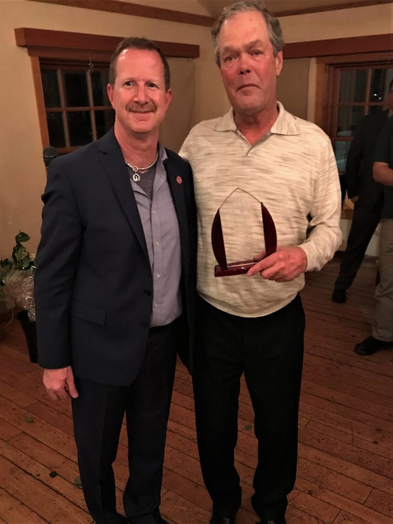 Fire Chief Norvin Collins and Fire Commissioner Albert Olson. (Contributed photo.)