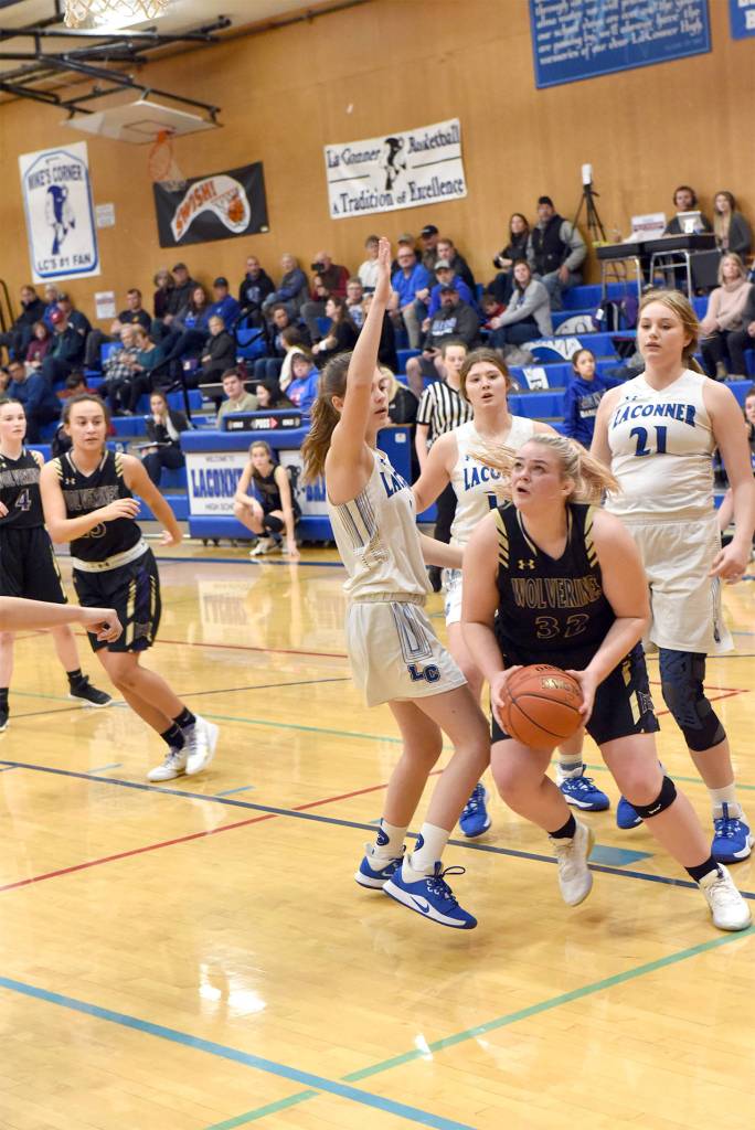 Stella Parsons drives in for a layup. (John Stimpson/contributed photo)