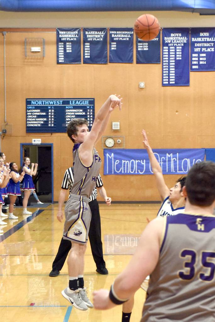 Ethan Germain fires off a three-point jump shot. (John Stimpson/contributed photo.)