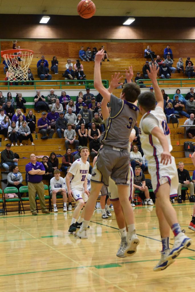 Remy August launches a four-foot jump shot for two points. (John Stimpson/contributed photo.)