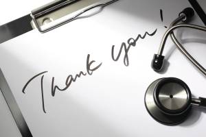 In appreciation to our partners in healthcare and the public