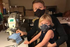 Masketeer Vasilina Mulyvania and her daughter. (Contributed photo)