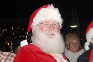 Santa at the tree lighting in 2016.