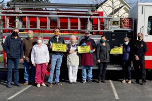 Meals on Wheels had local “celebrity” drivers help deliver meals in the month of March. San Juan’s celebrity driver day was March 19. (Peggy Sue McRae/Contributed photo)