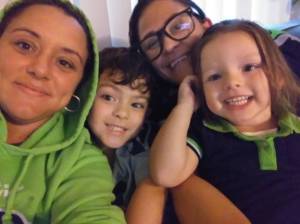 CONTRIBUTED PHOTO/Stephanie Goudelock, Coordinator and Parent Ally for the Parent for Parent program, was reunified with her children March 23, 2017,