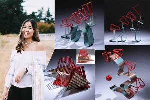 Olivia Meenan and some of her artwork. (Contributed photos)