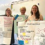 Colleen Smith/staff photo
Orcas Island School District teacher Catherine Laflin, Orcas Island Elementary School and Montessori Public Principal Lorena Stankevich and OISD teachers Alexa Nigretto and Anne Ford Mcgrath with some of the materials used in GLAD strategies for the classroom.