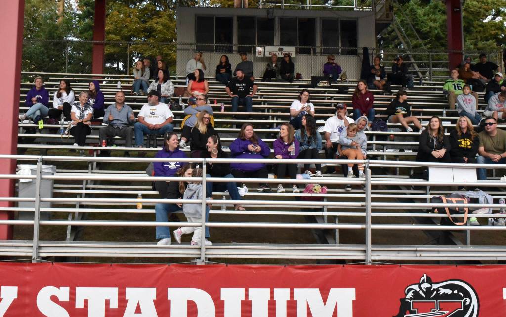 Friday Harbor football fans small attendance but very vocal!! ( John Stimpson photo)
Friday Harbor football fans small attendance but very vocal!! ( John Stimpson photo)