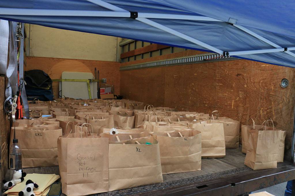 Sienna Boucher/staff photo
<em>The gift bags ready to go. </em>