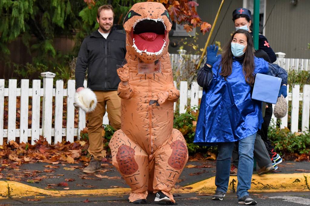 Staff photo/Tate Thomson
Friday Harbor Elementary School students showed off their costumes at the 2021 Halloween Parade on Friday, Oct. 29 at 9 a.m.