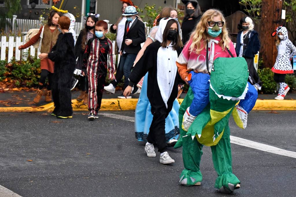 Staff photo/Tate Thomson
Friday Harbor Elementary School students showed off their costumes at the 2021 Halloween Parade on Friday, Oct. 29 at 9 a.m.
