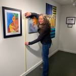San Juan Islands Museum of Art/Contributed photo
AR team members setting up the show-your behind the scenes look.