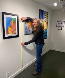 San Juan Islands Museum of Art/Contributed photo
AR team members setting up the show-your behind the scenes look.