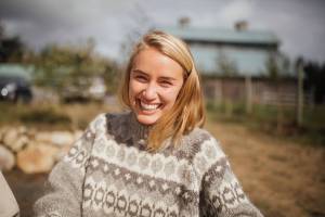 Photo by Chase Anderson of Emma Rastatter on Aurora Farms in 2020.