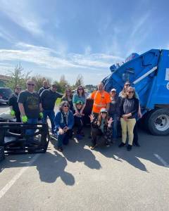 Contributed photo by katie Fleming
Volunteers and even coordinators of the Great Island Clean Up on San Juan Island.