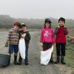 The Whale Museum/contributed photo
Young islanders work to collect litter.