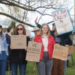Heather Spaulding / Staff photo Ramona Fierl with fellow rally goers