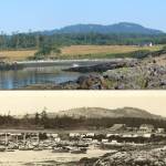 Contributed photo by Doug McCutcheon and the San Juan Island Historical Society and Museum 
Turtleback Mountain on Orcas, 1895 and again in approximately 2015