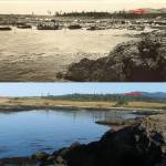 Contributed photo by Doug McCutcheon and the San Juan Island Historical Society and Museum 
Turtleback Mountain on Orcas, 1895 and again in approximately 2015