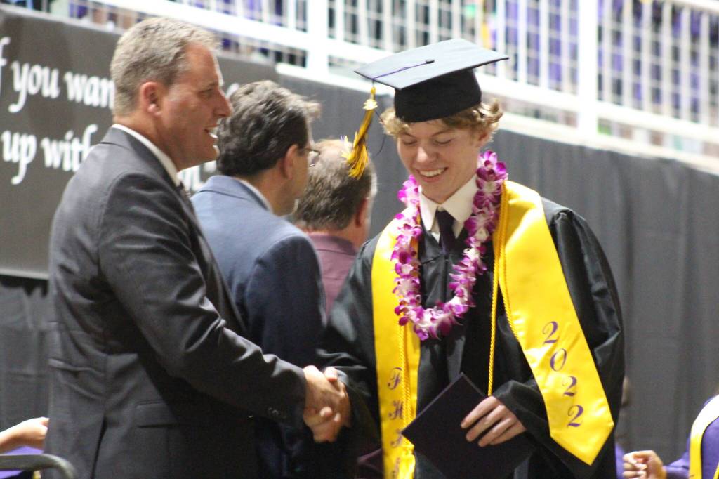 Heather Spaulding / Staff photo
Alexander Rude recieves his diploma