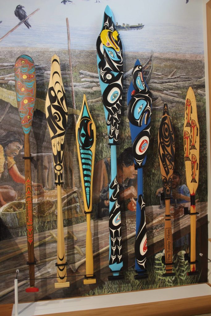 Heather Spaulding / Staff photo
Traditional Coast Salish Paddles